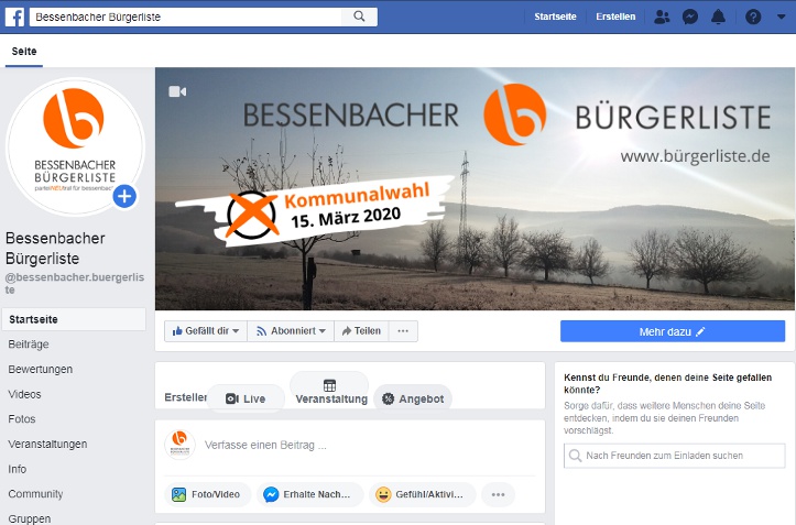 Facebook Bessenbacher Bürgerliste