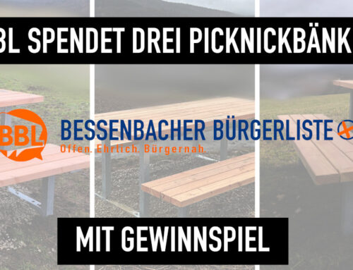 BBL spendet drei Picknickbänke